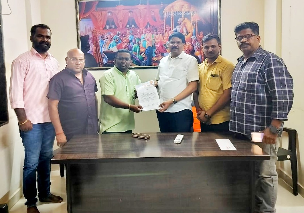 प्रसाद गावडे यांची शिवसेना बांधकाम कामगार सेनेच्या जिल्हाध्यक्षपदी नियुक्ती