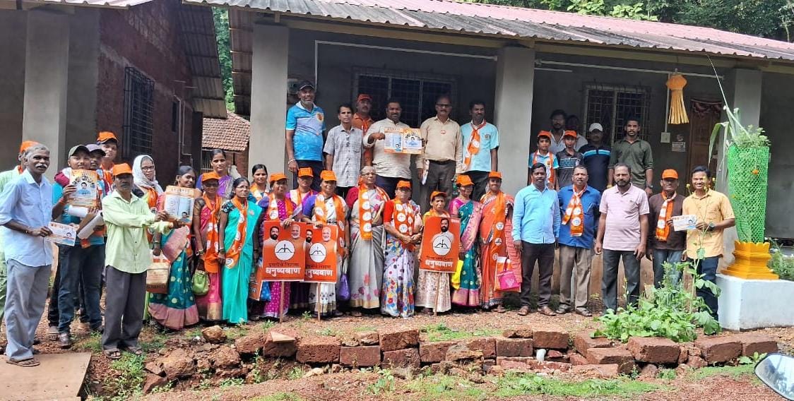 चिंदर : महायुतीचे उमेदवार निलेश राणे यांचा उत्स्फूर्त प्रतिसादात प्रचार