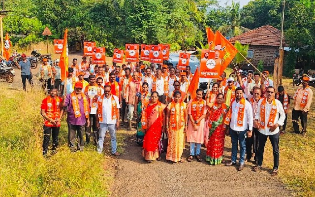 शिरवंडे गावात निलेश राणे यांच्या प्रचाराचा झंझावात
