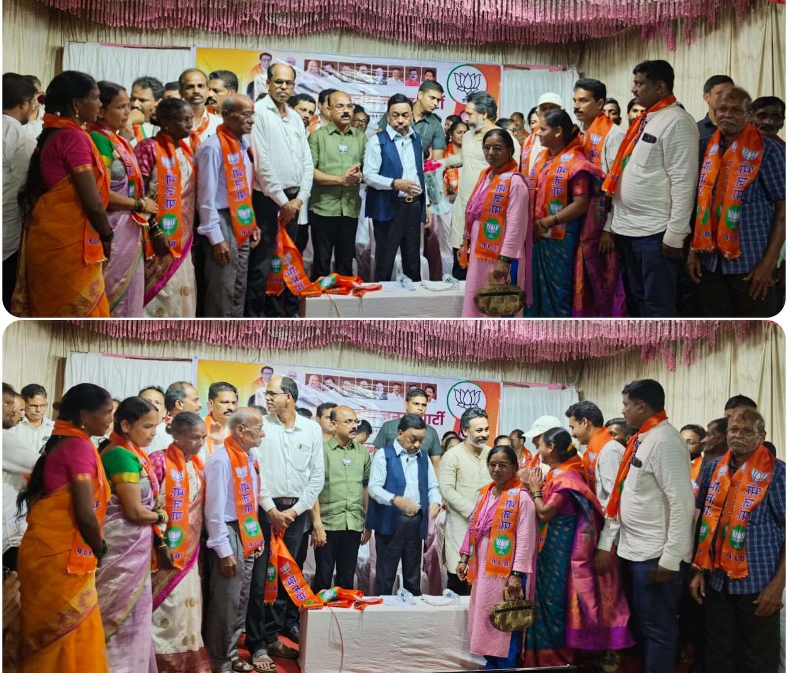 किर्लोस येथील उबाठा ग्रामपंचायत सदस्य व कार्यकर्ते यांचा भाजपात प्रवेश
