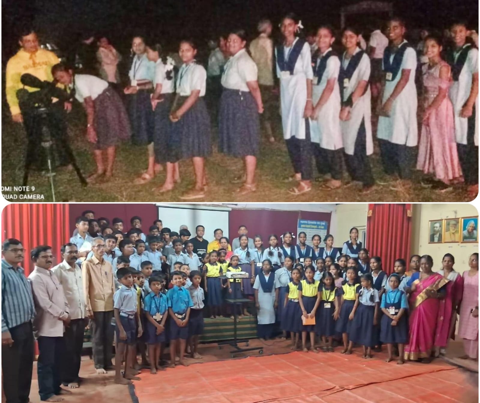 श्री रामेश्वर विद्यालय तळगावच्या विद्यार्थ्यांनी खगोल दुर्बीणीतून अनुभवले आकाश दर्शन