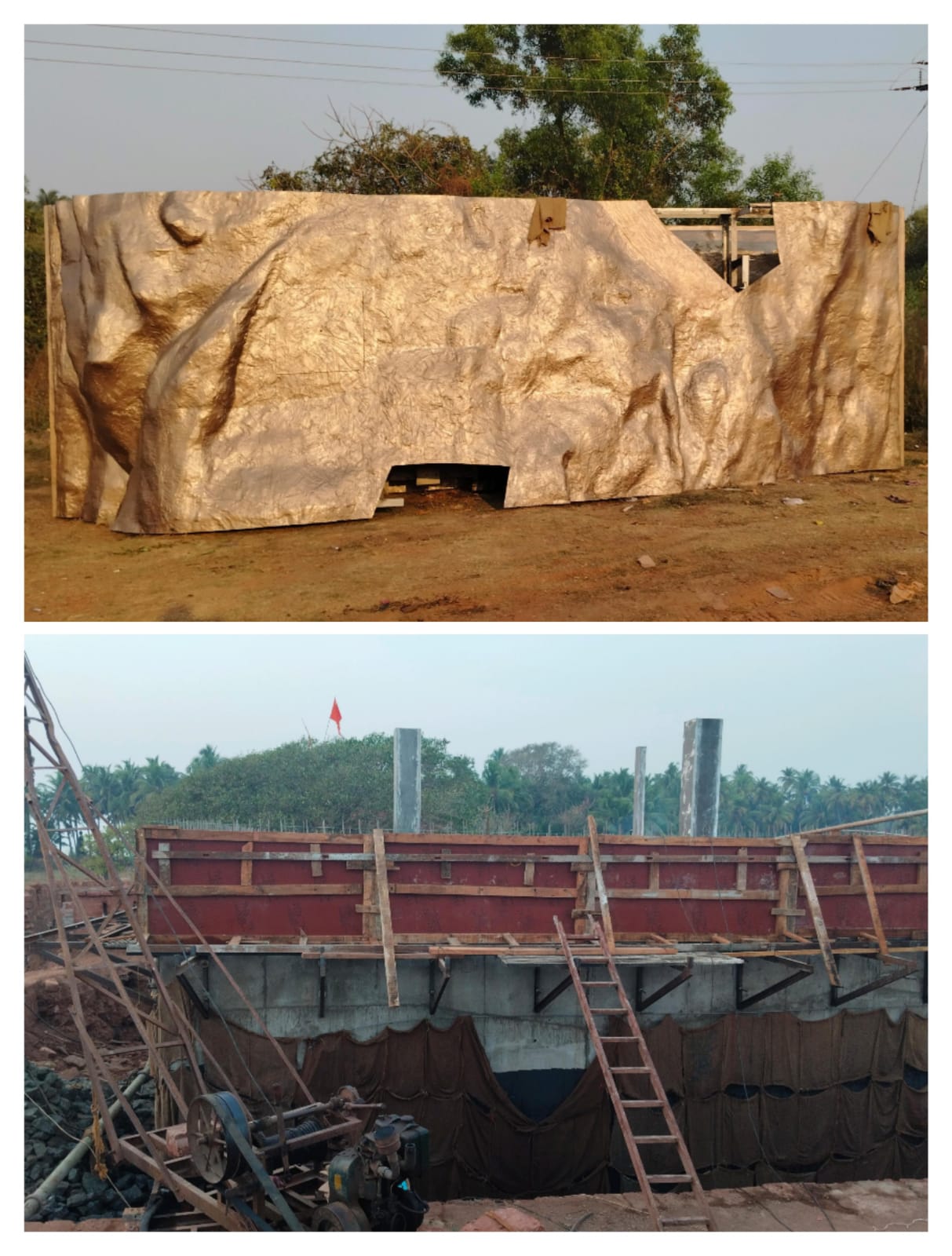 किल्ले राजकोट येथे छत्रपती शिवाजी महाराजांचा पुतळा उभारणी काम प्रगतीपथावर