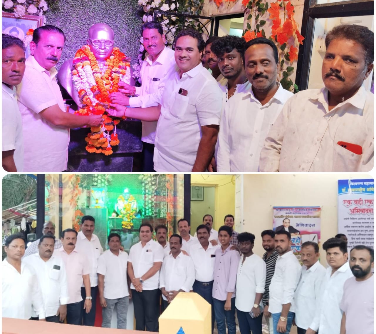 भारतरत्न डॉ. बाबासाहेब आंबेडकर यांच्या जयंती निमित्ताने शिवसेना जिल्हाप्रमुख दत्ता सामंत यांनी केले अभिवादन