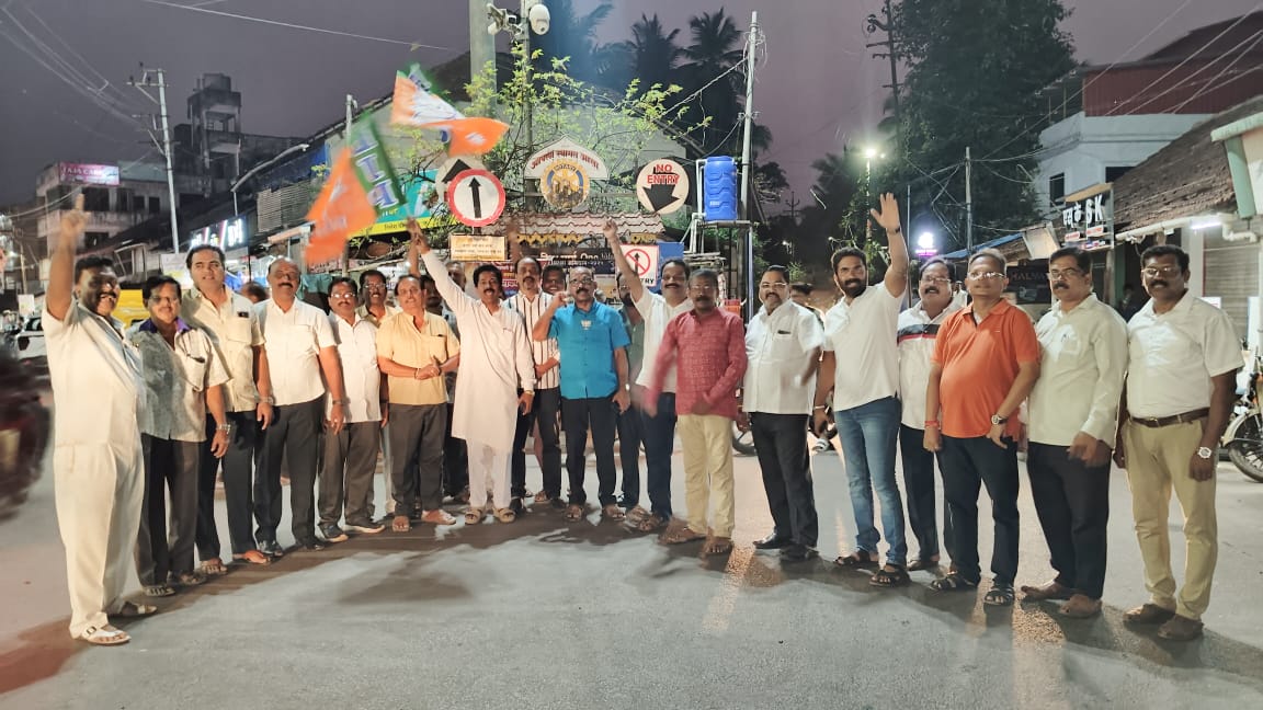 मालवणात महायुती पदाधिकाऱ्यांचा जल्लोष
