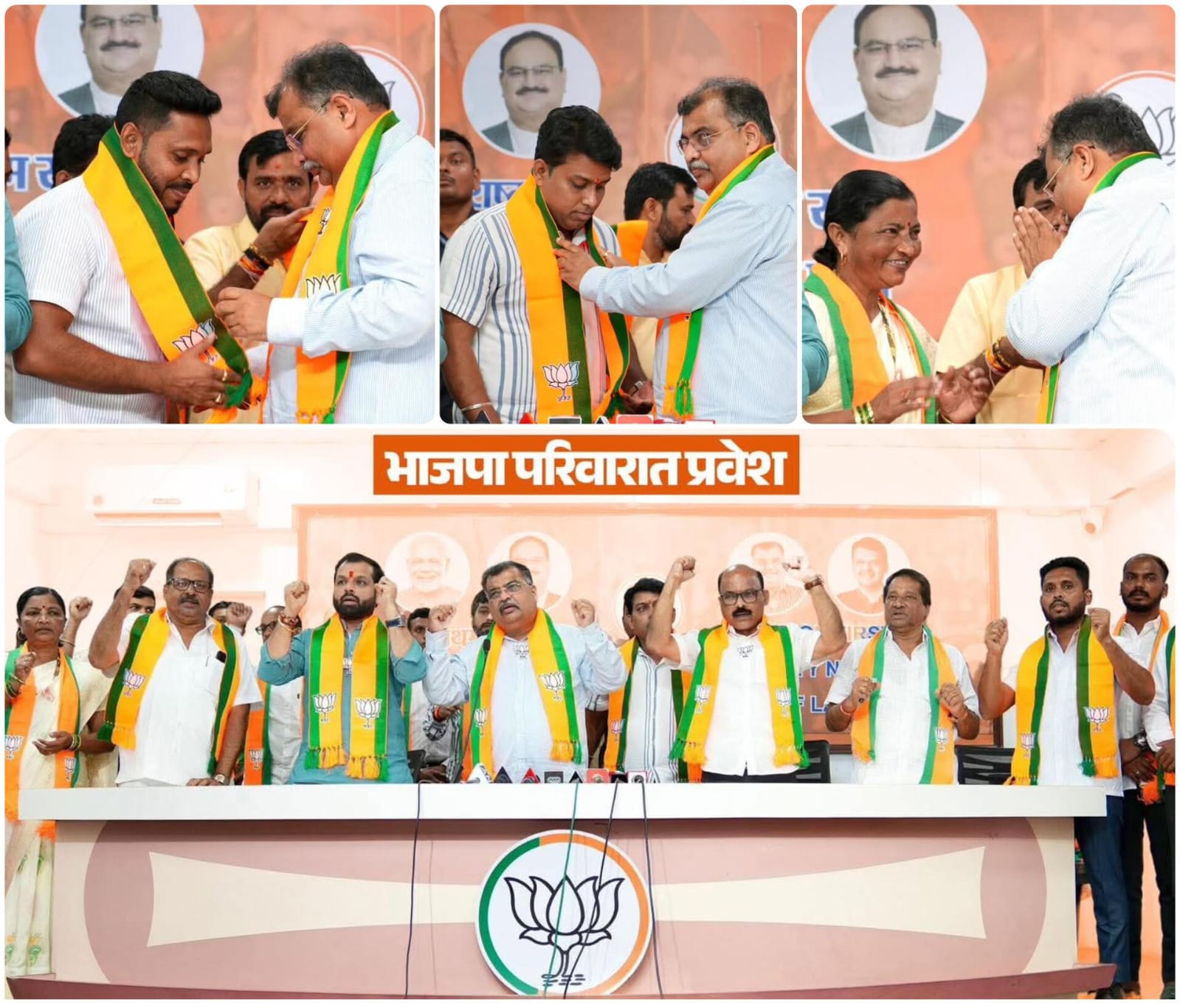 माजी नगरसेवक यतीन खोत, माजी नगरसेवक मंदार केणी, माजी नगरसेविका दर्शना कासवकर यांसह अनेक उबाठा पदाधिकाऱ्यांचा भाजपात प्रवेश