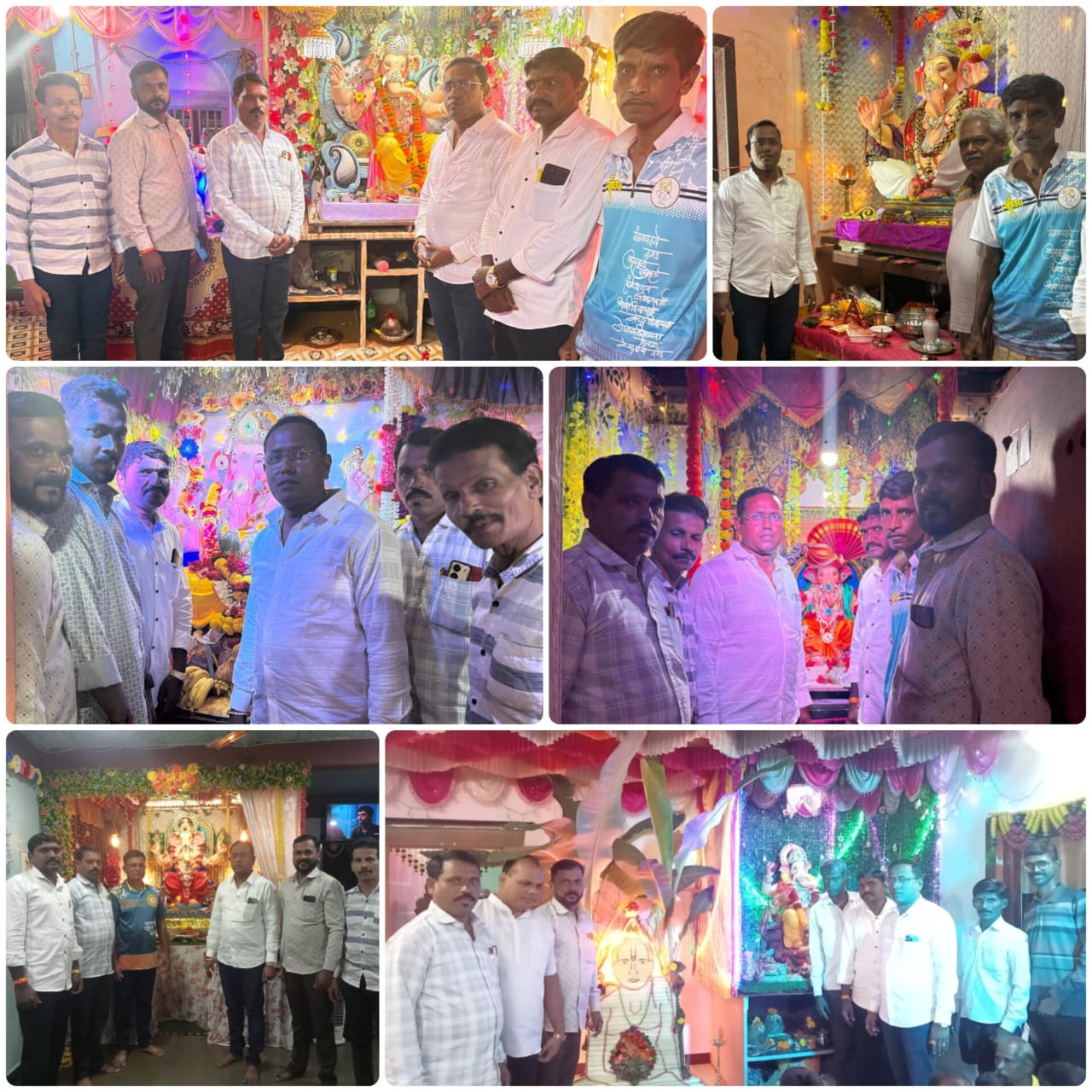 शिवसेना मालवण तालुकाप्रमुख विनायक बाईत यांनी घेतले एकवीस दिवसांच्या गणपती बाप्पांचे दर्शन