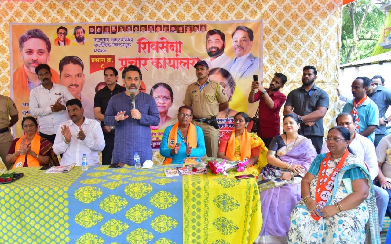 शिवसेना प्रचार कार्यालयाचे आमदार निलेश राणे यांच्या हस्ते उदघाटन | प्रभाग आठ