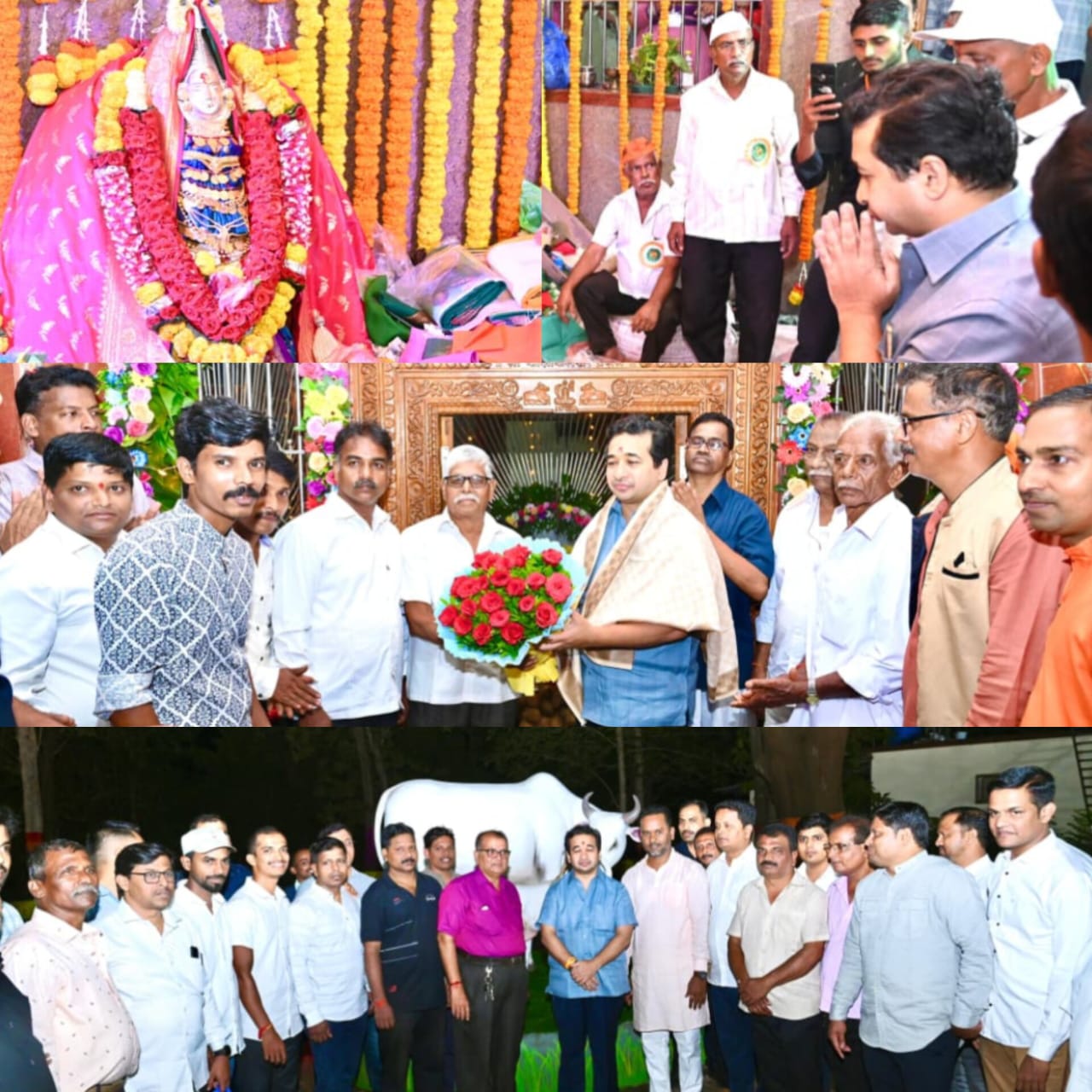 पालकमंत्री नितेश राणे यांनी त्रिपुरारी पौर्णिमेनिमित्त जत्रोत्सवात सहभाग घेऊन देवदेवतांचे घेतले दर्शन