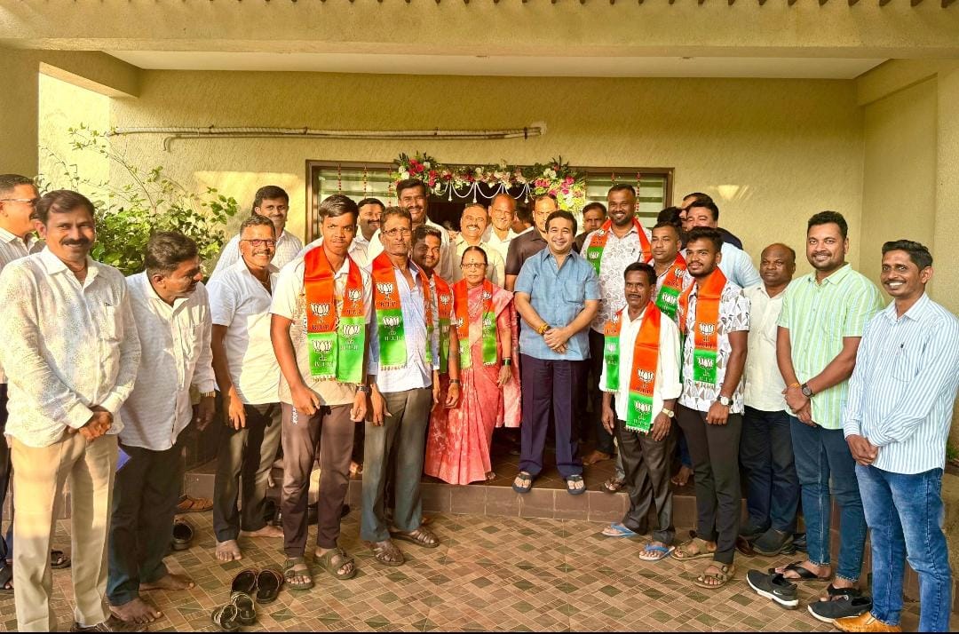 गडीताम्हणे | उबाठा सरपंच, उपसरपंच व शाखाप्रमुख यांचा पालकमंत्री नितेश राणे यांच्या उपस्थितीत भाजपमध्ये प्रवेश