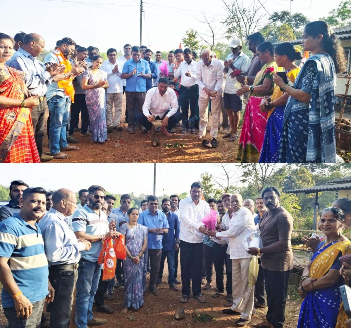नांदोस | आमदार निलेश राणे यांच्या माध्यमातून सारंगवाडी रस्ता ते समता नगर जोड रस्ता कामासाठी १४ लाख मंजूर
