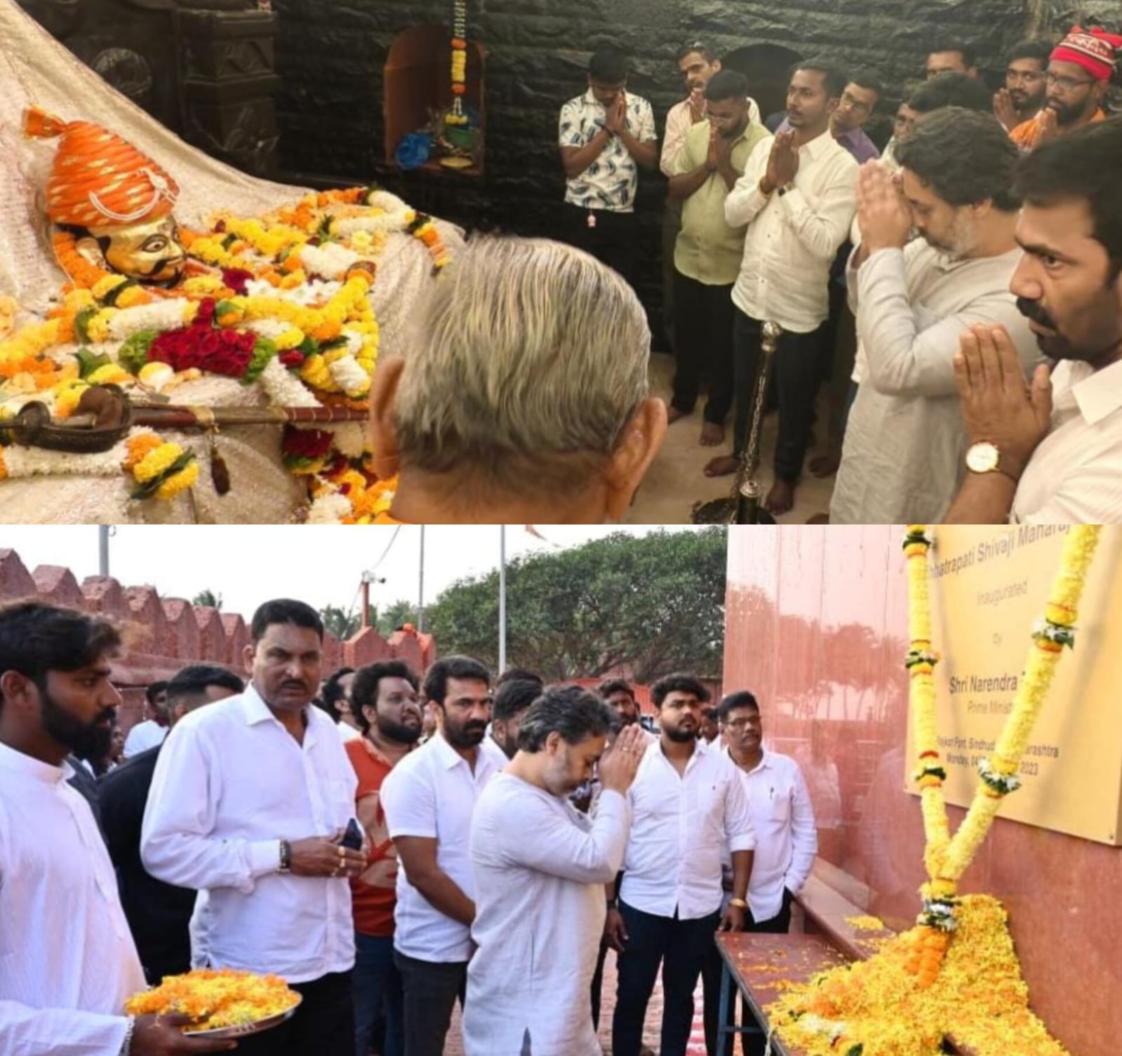 छत्रपती शिवाजी महाराजांच्या चरणी आमदार निलेश राणे नतमस्तक !