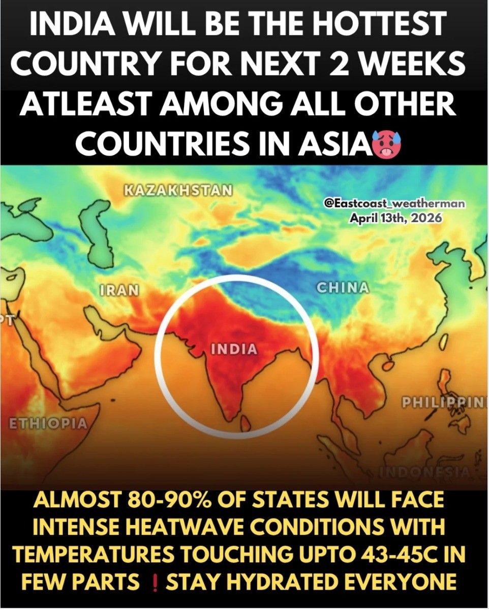 भारतात उष्णतेची तीव्र लाट…..