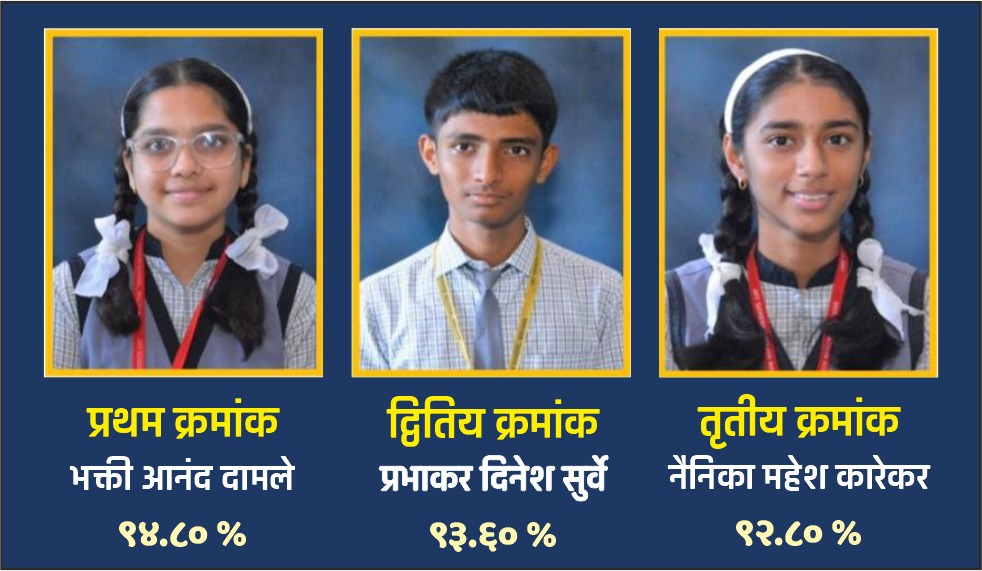 जय गणेश इंग्लिश मिडीयम स्कूलचा दहावीचा निकाल १०० टक्के