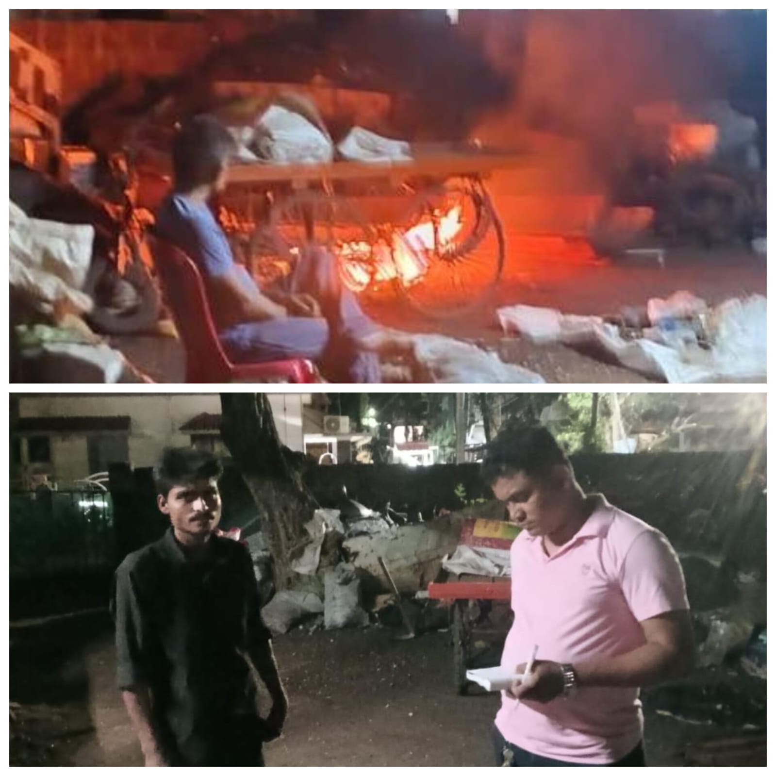 प्लास्टिक व टायर जाळल्या प्रकरणी ठोठावला 5 हजाराचा दंड 