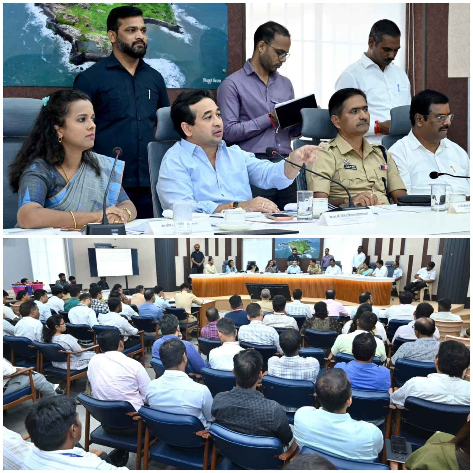 गणेशोत्सव निर्विघ्न पार पाडण्यासाठी प्रशासनाने अलर्ट मोडवर रहा : पालकमंत्री नितेश राणे