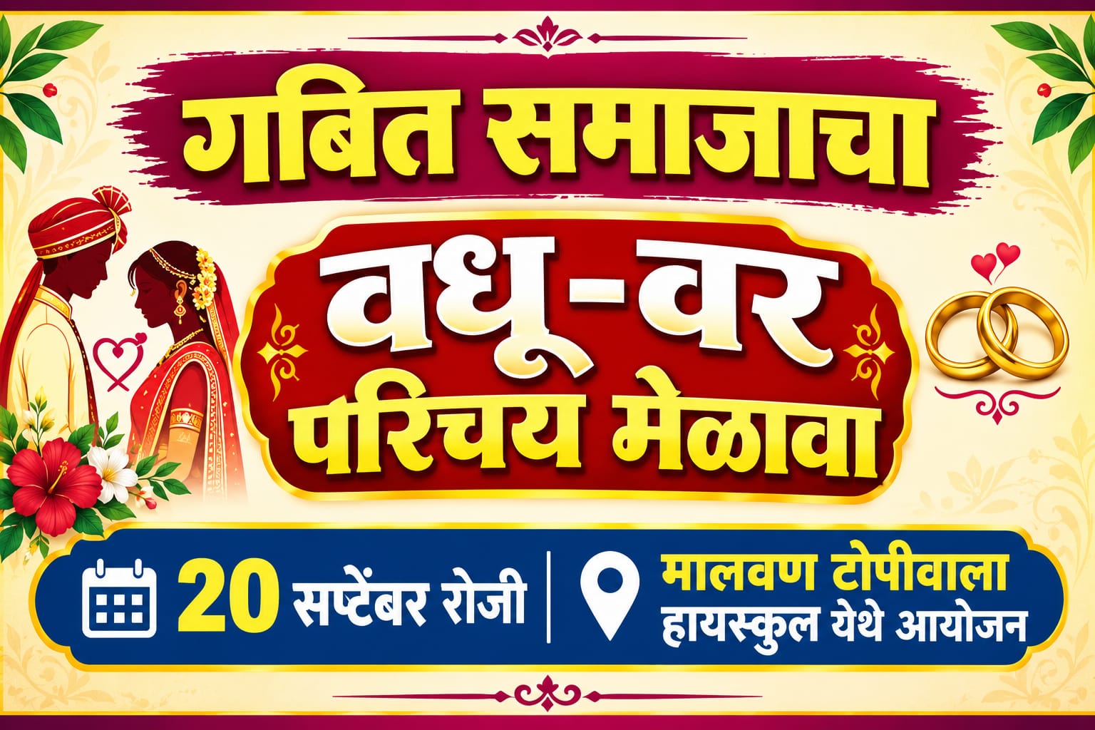 गाबीत समाजाचा २० रोजी वधू - वर परिचय मेळावा.. 