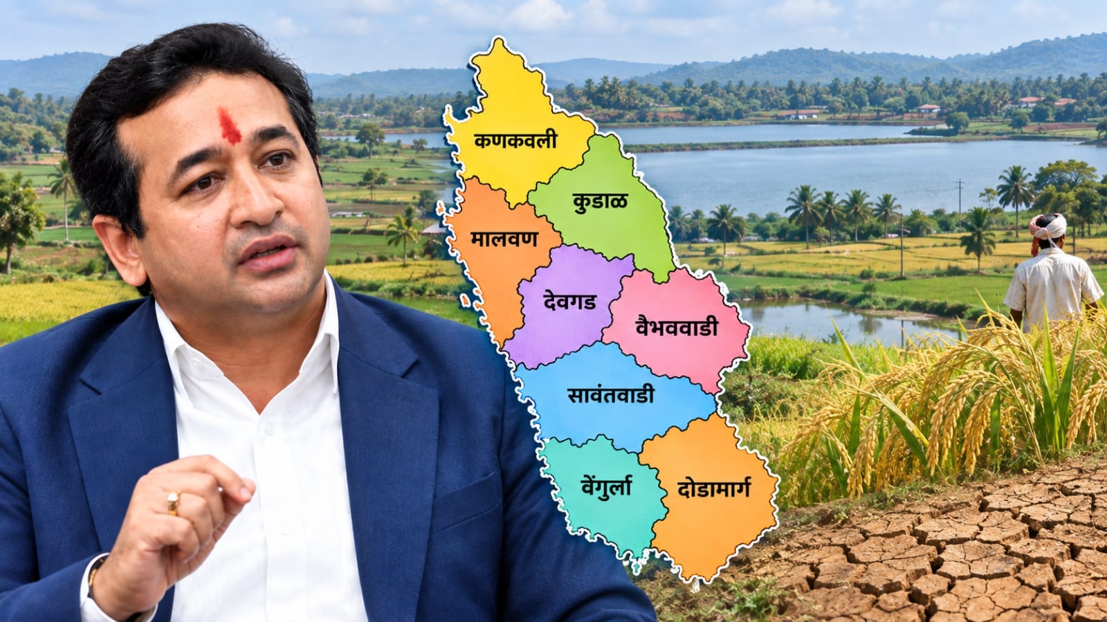 सिंधुदुर्गातील आठही तालुके दुष्काळाच्या ‘ट्रिगर-१’ मध्ये सिंधुदुर्ग जिल्ह्याला पालकमंत्री नितेश राणे यांचे खंबीर नेतृत्व.. 