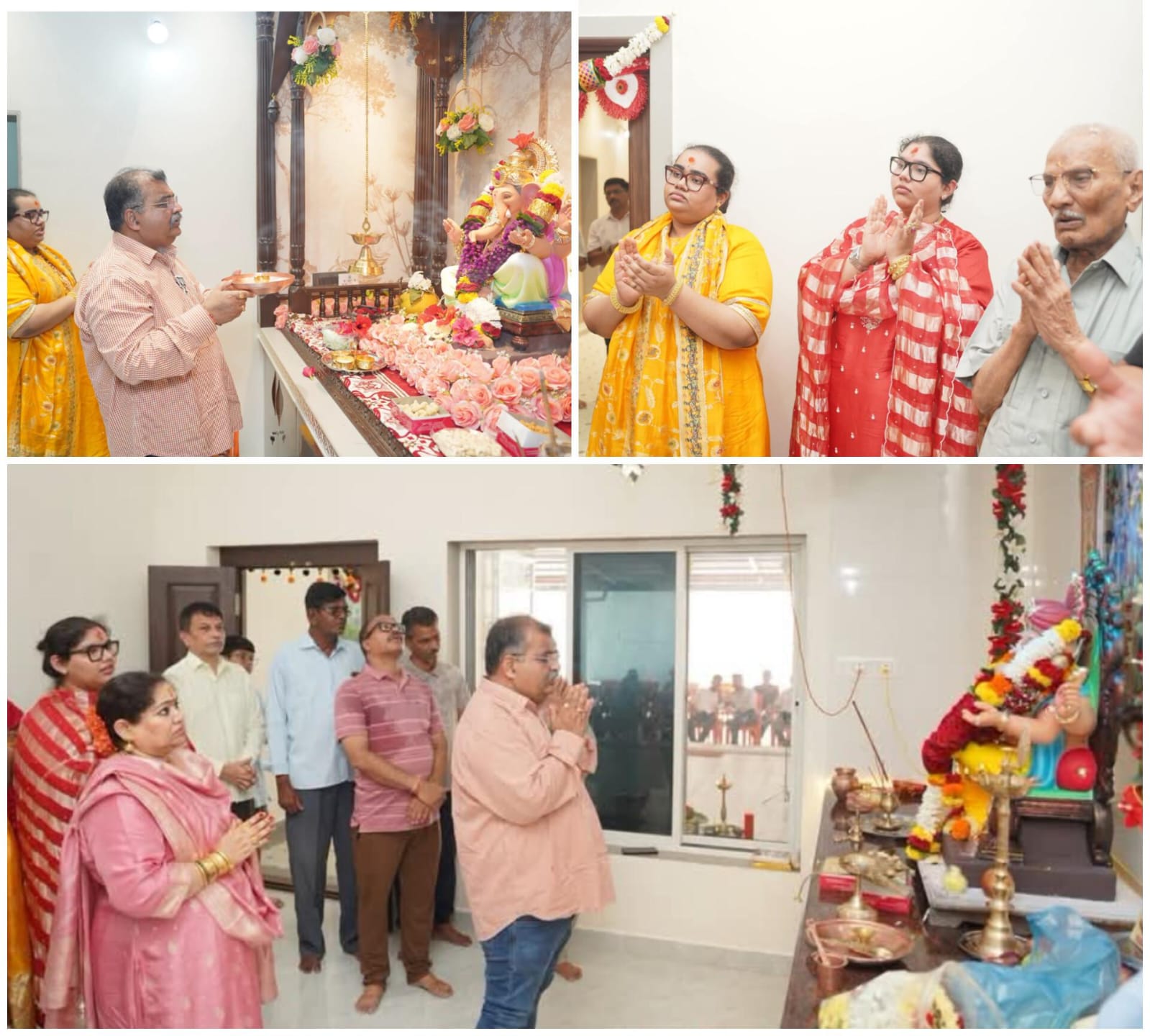 भाजपा प्रदेशाध्यक्ष रविंद्र चव्हाण मूळ गावी पेंडूर येथे बाप्पांच्या चरणी नतमस्तक.. 
